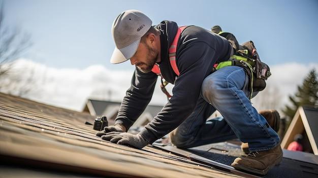 Roofer working on a roof — noema AI Voice Assistant handles every inbound call